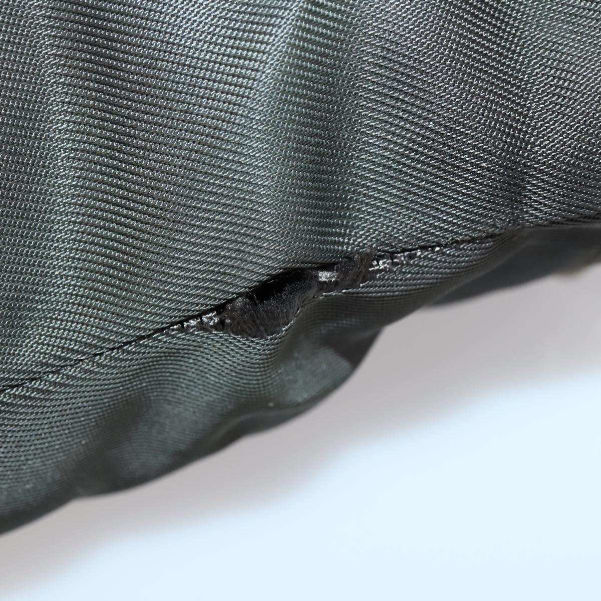 GUCCI Hand Bag Nylon Patent 4 Set Khaki Black Auth 154547