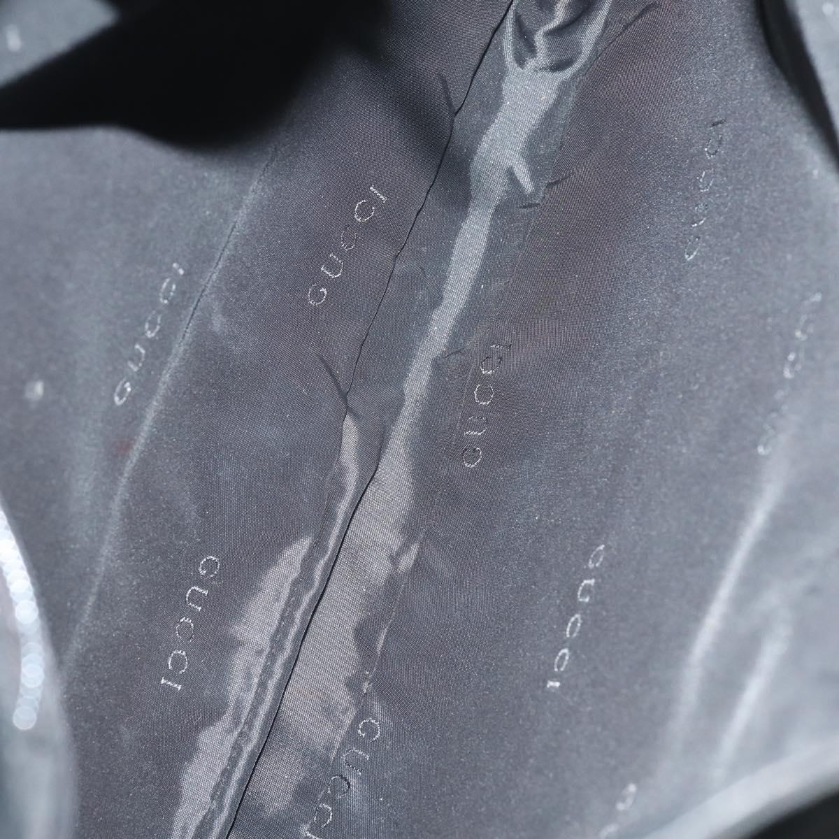 GUCCI Hand Bag Nylon Patent 4 Set Khaki Black Auth 154547