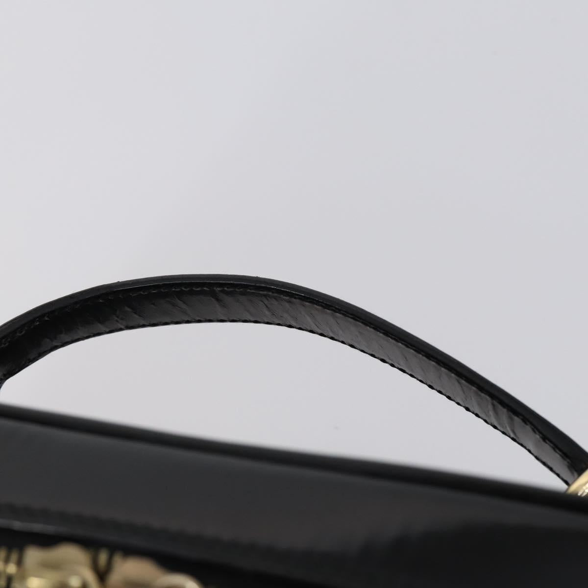 GUCCI Hand Bag Nylon Patent 4 Set Khaki Black Auth 154547