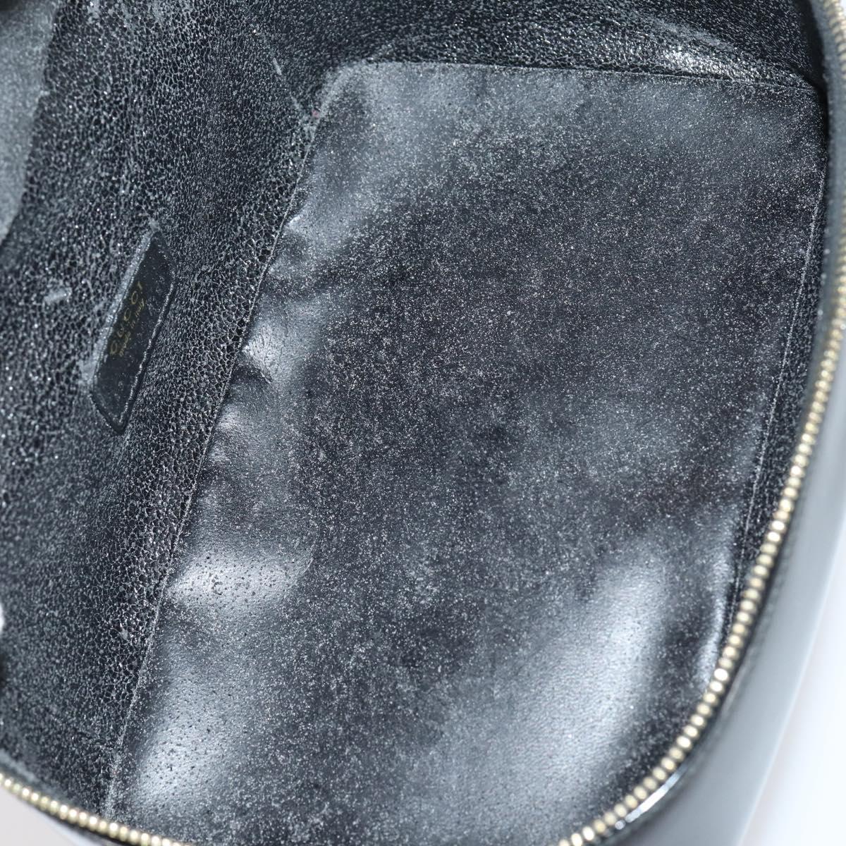 GUCCI Hand Bag Nylon Patent 4 Set Khaki Black Auth 154547