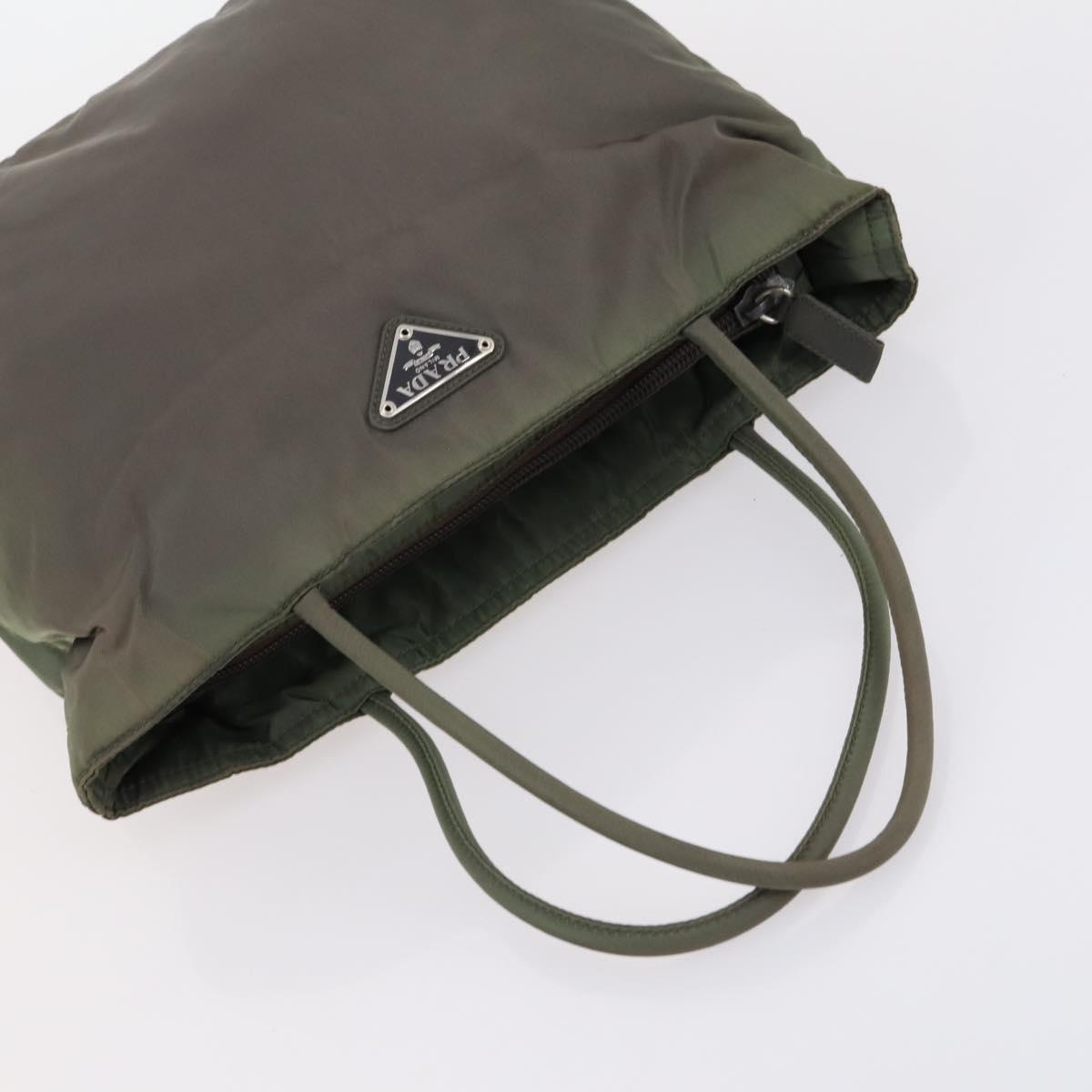 PRADA Sports Hand Bag Nylon Canvas 3 Set Green Black Auth 154548
