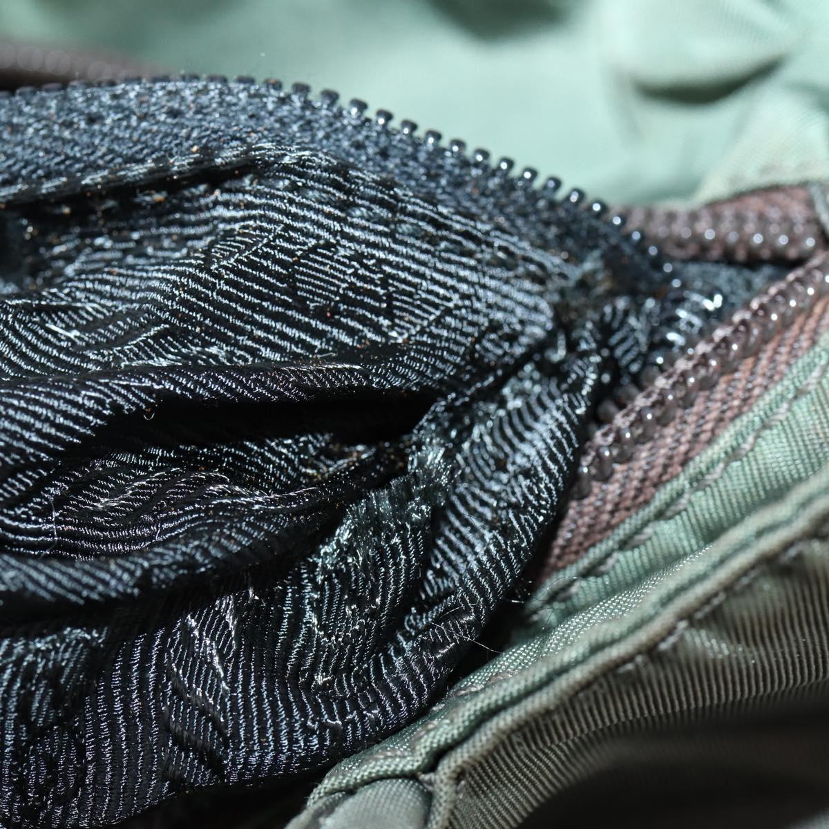 PRADA Sports Hand Bag Nylon Canvas 3 Set Green Black Auth 154548