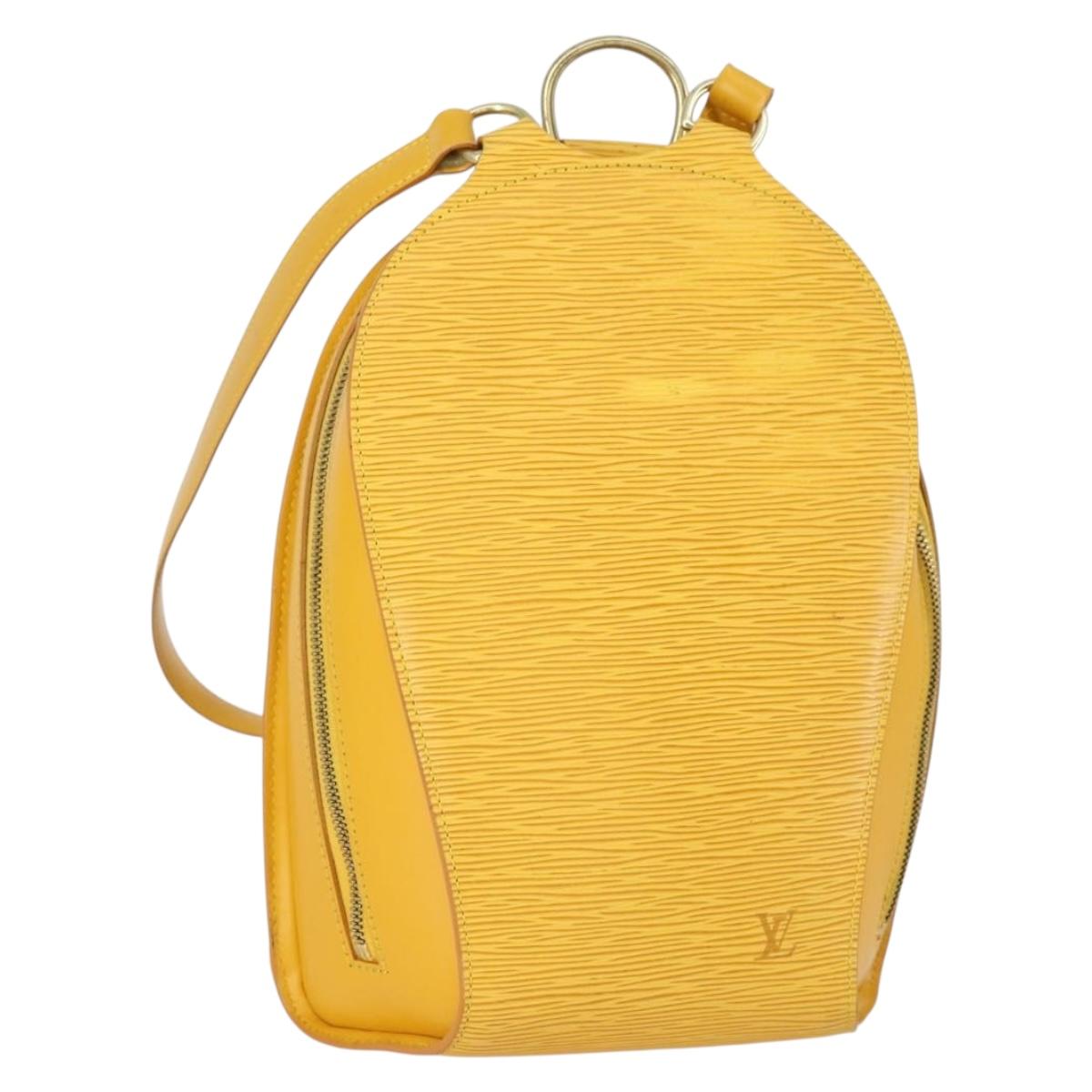 LOUIS VUITTON Epi Mabillon Backpack Yellow M52239 LV Auth 154576