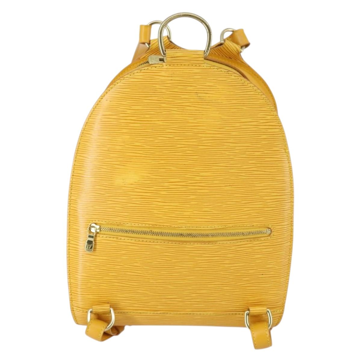 LOUIS VUITTON Epi Mabillon Backpack Yellow M52239 LV Auth 154576