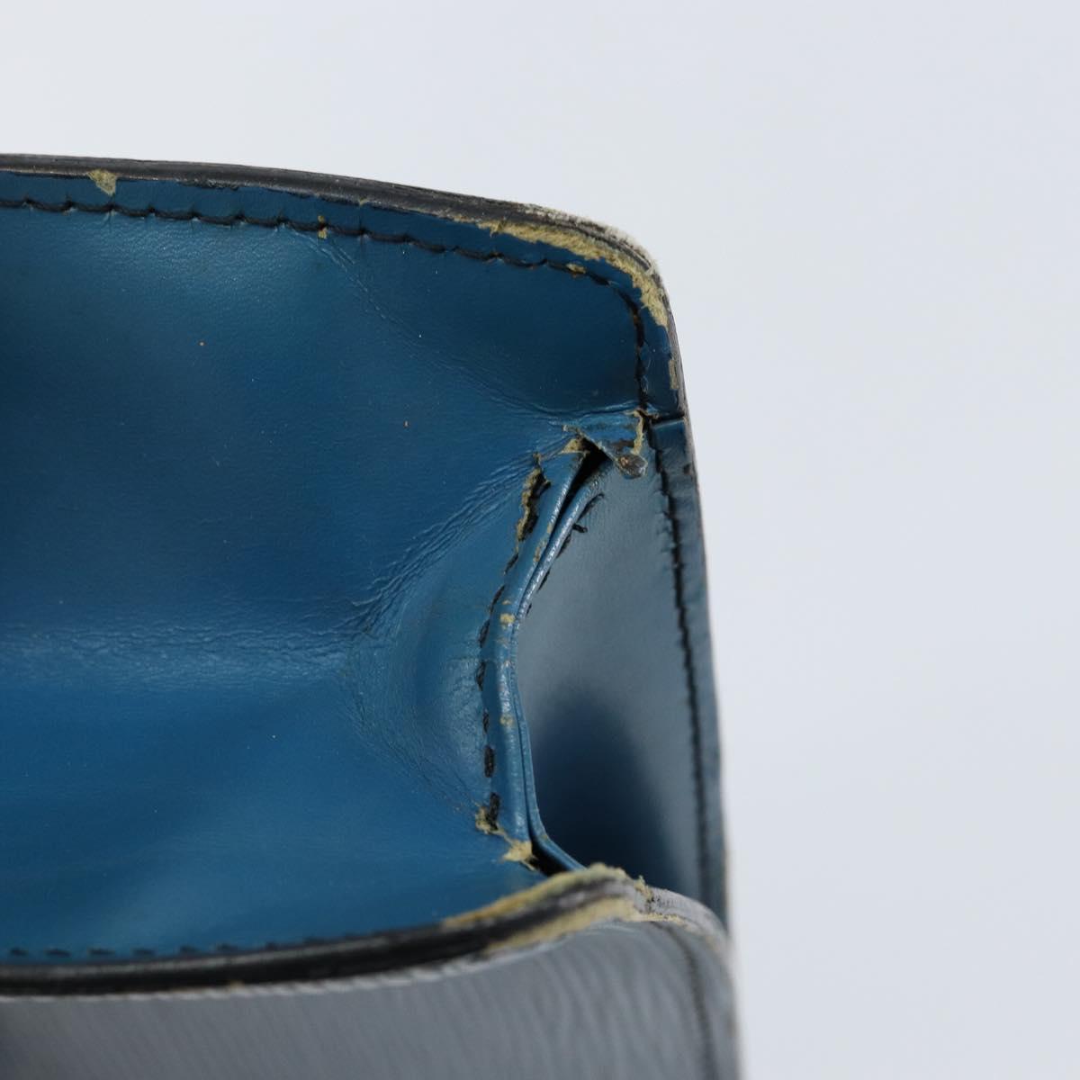 LOUIS VUITTON Epi Montaigne 27 Clutch Bag Blue M52655 LV Auth 154577