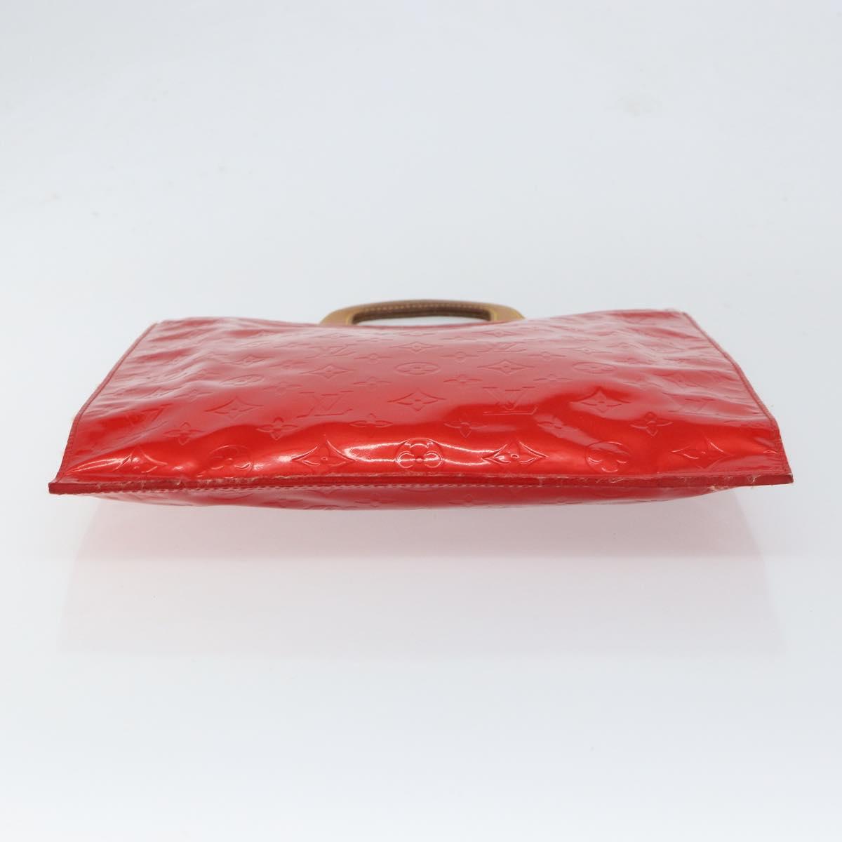 LOUIS VUITTON Monogram Vernis Stanton Tote Bag Red M91078 LV Auth 154578