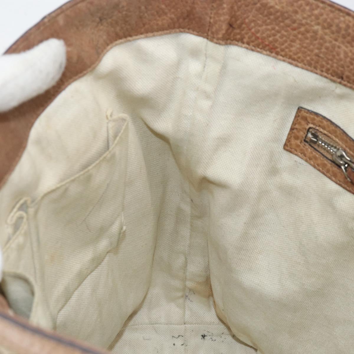 GUCCI GG Canvas Miss GG Tote Bag Beige Silver 342591 Auth 154584