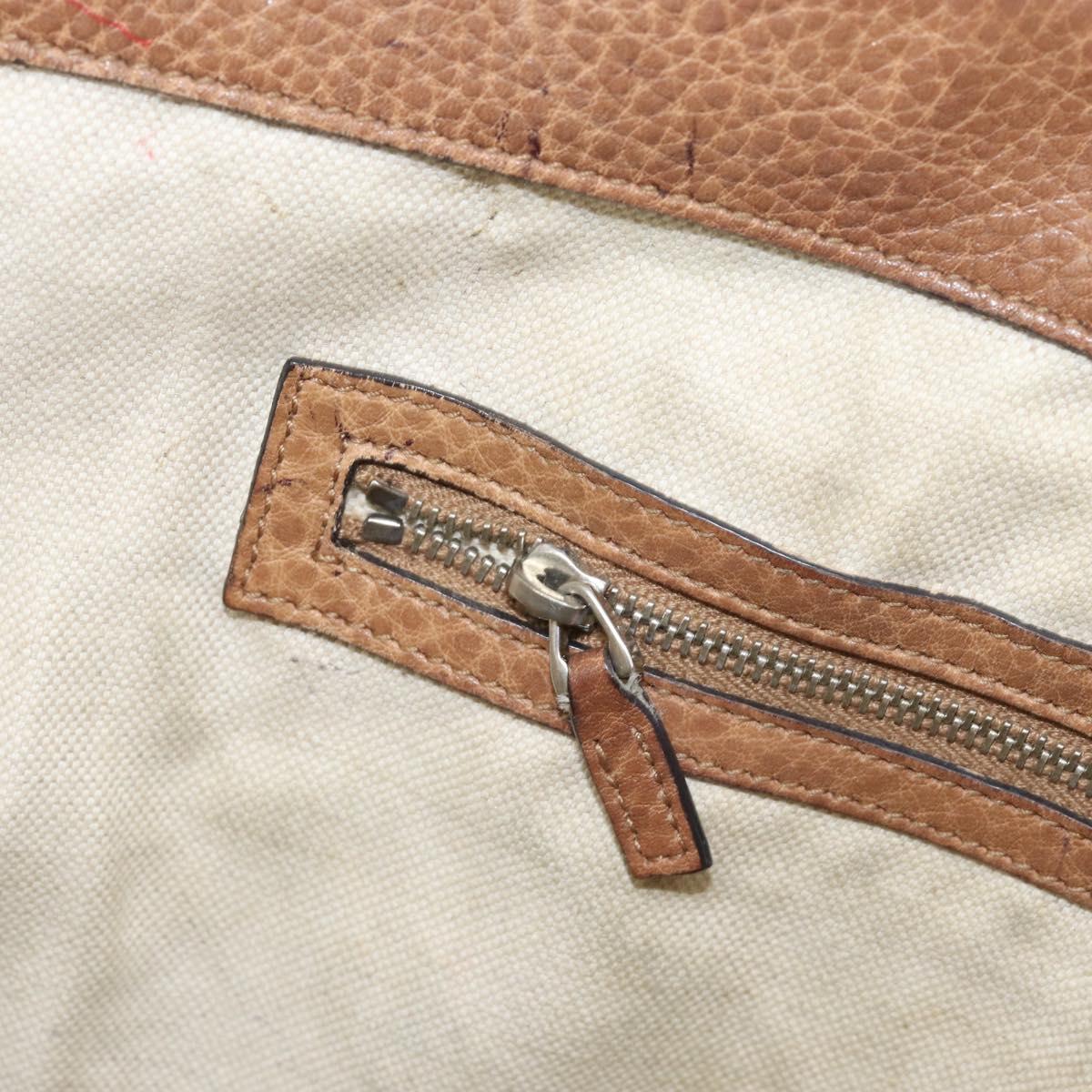 GUCCI GG Canvas Miss GG Tote Bag Beige Silver 342591 Auth 154584