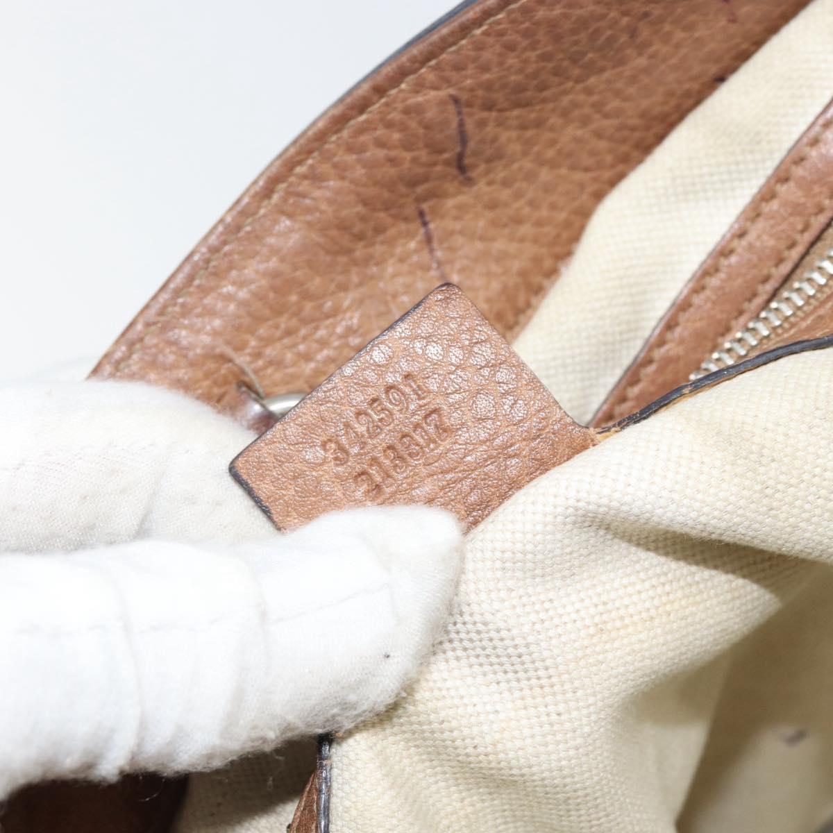 GUCCI GG Canvas Miss GG Tote Bag Beige Silver 342591 Auth 154584