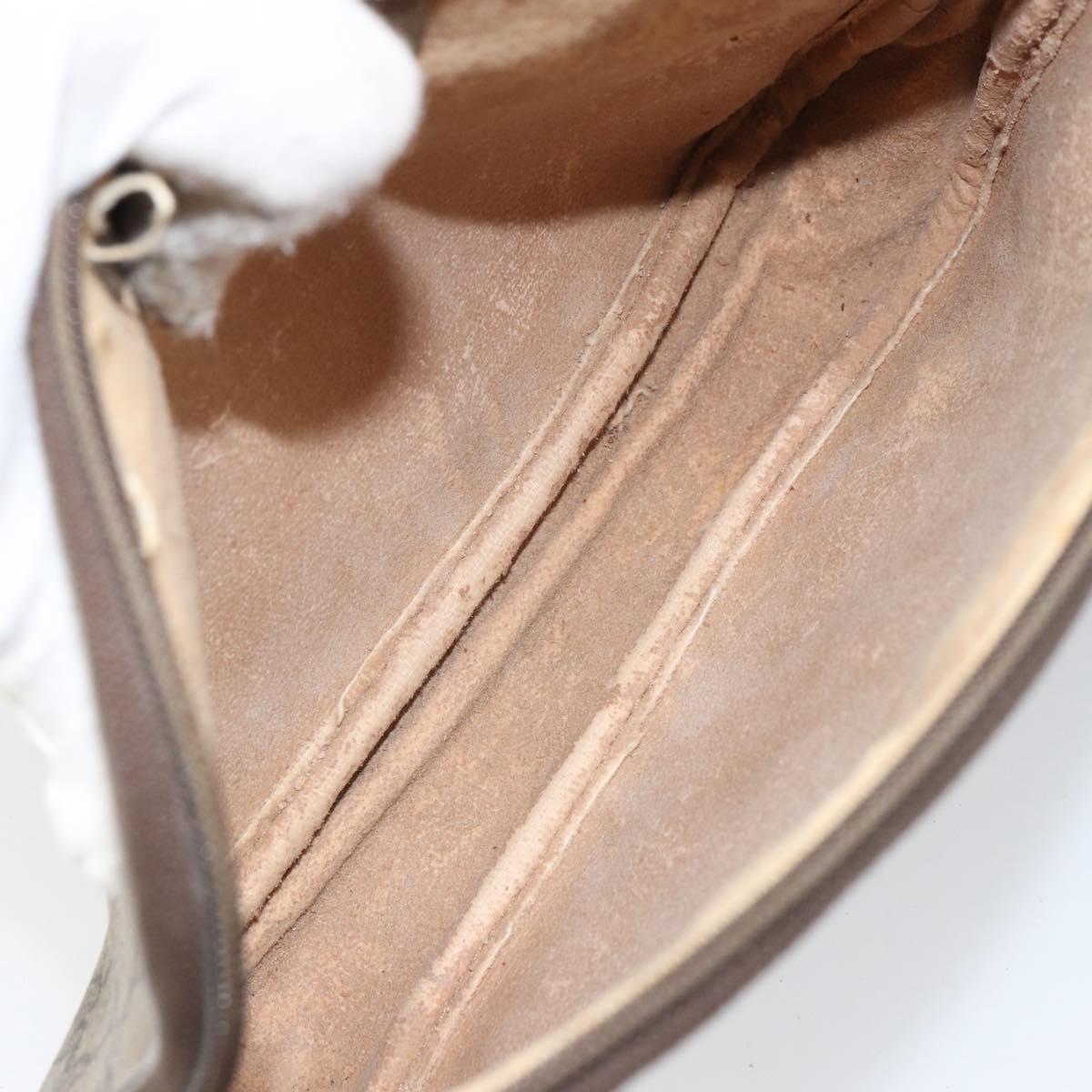 GUCCI GG Supreme Shoulder Bag PVC Beige Gold 97 02 068 Auth 154585