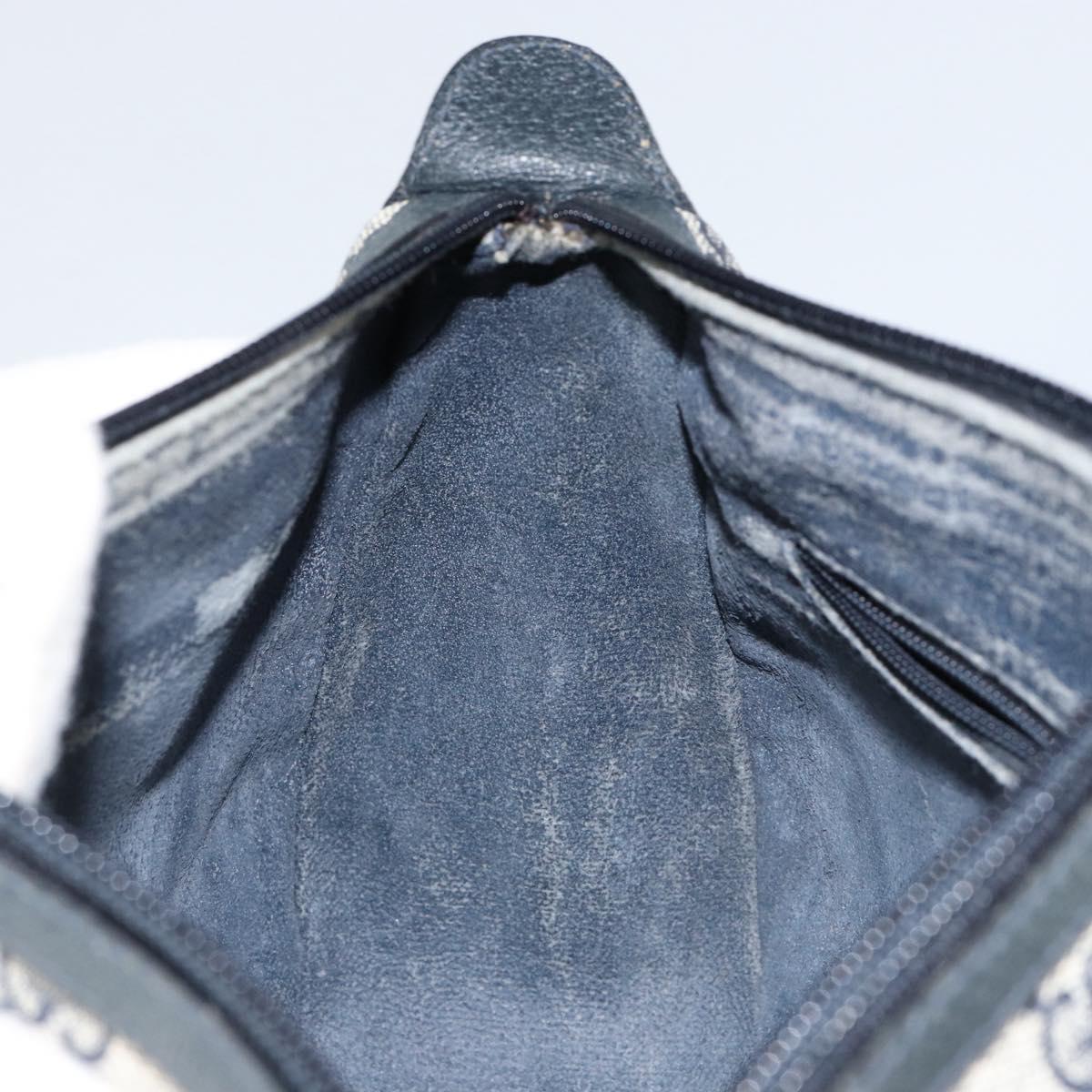 GUCCI GG Supreme Web Sherry Line Bag PVC Navy Gold 89 02 032 Auth 154586