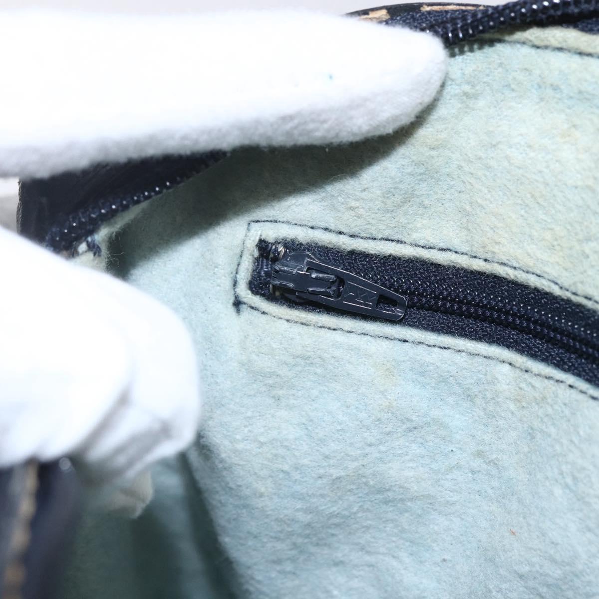 GUCCI GG Supreme Sherry Line Shoulder Bag PVC Navy Gold 010 378 Auth 154587