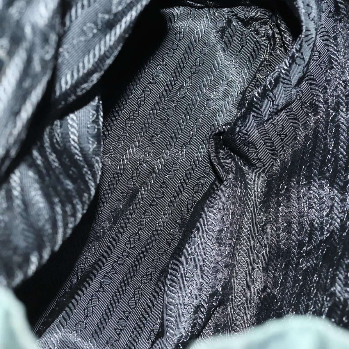 PRADA Backpack Nylon Green Silver Auth 154589