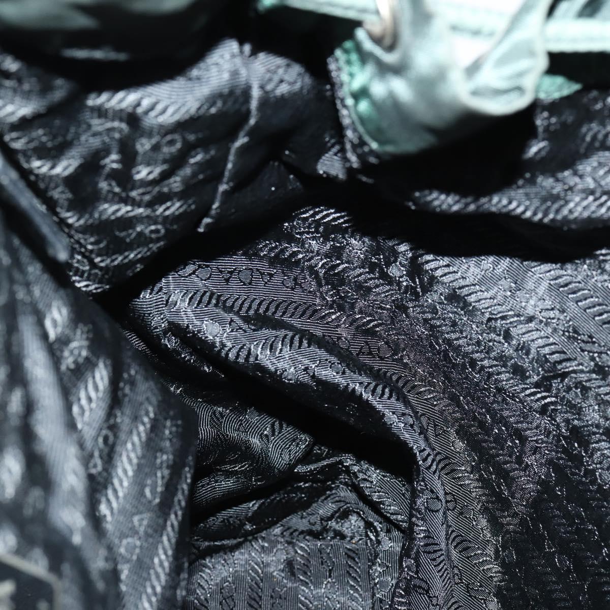 PRADA Backpack Nylon Green Silver Auth 154589