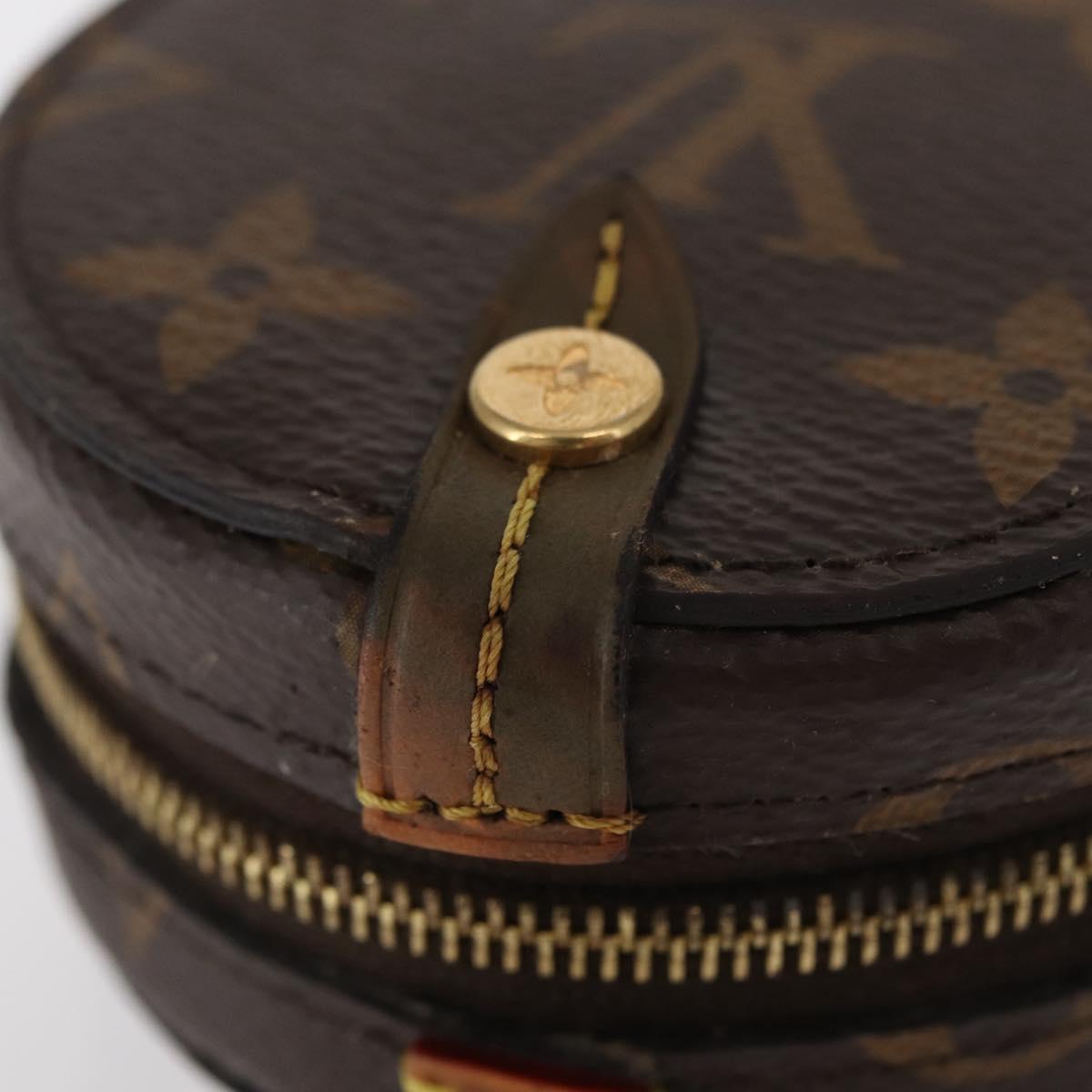 LOUIS VUITTON Monogram Round Case Coin Purse M68524 LV Auth 154593