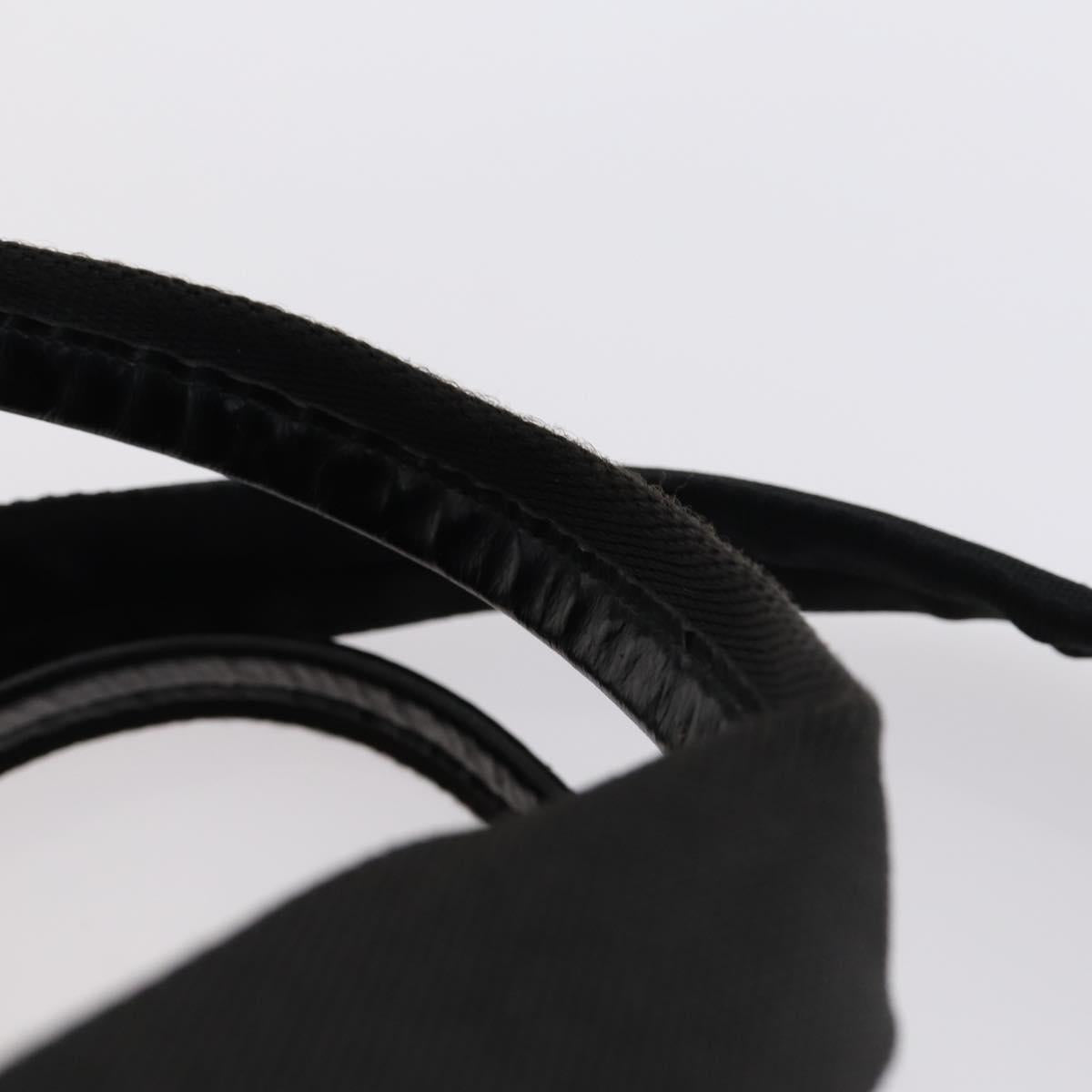 PRADA Boston Bag Nylon 2way Black Silver Auth 154610