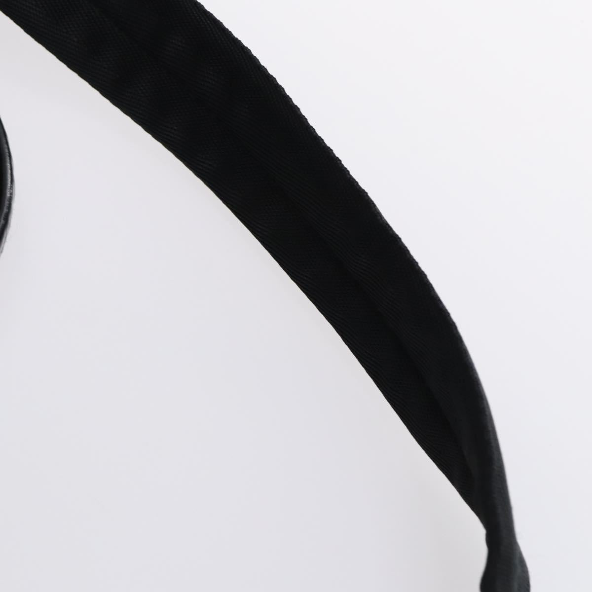 PRADA Boston Bag Nylon 2way Black Silver Auth 154610