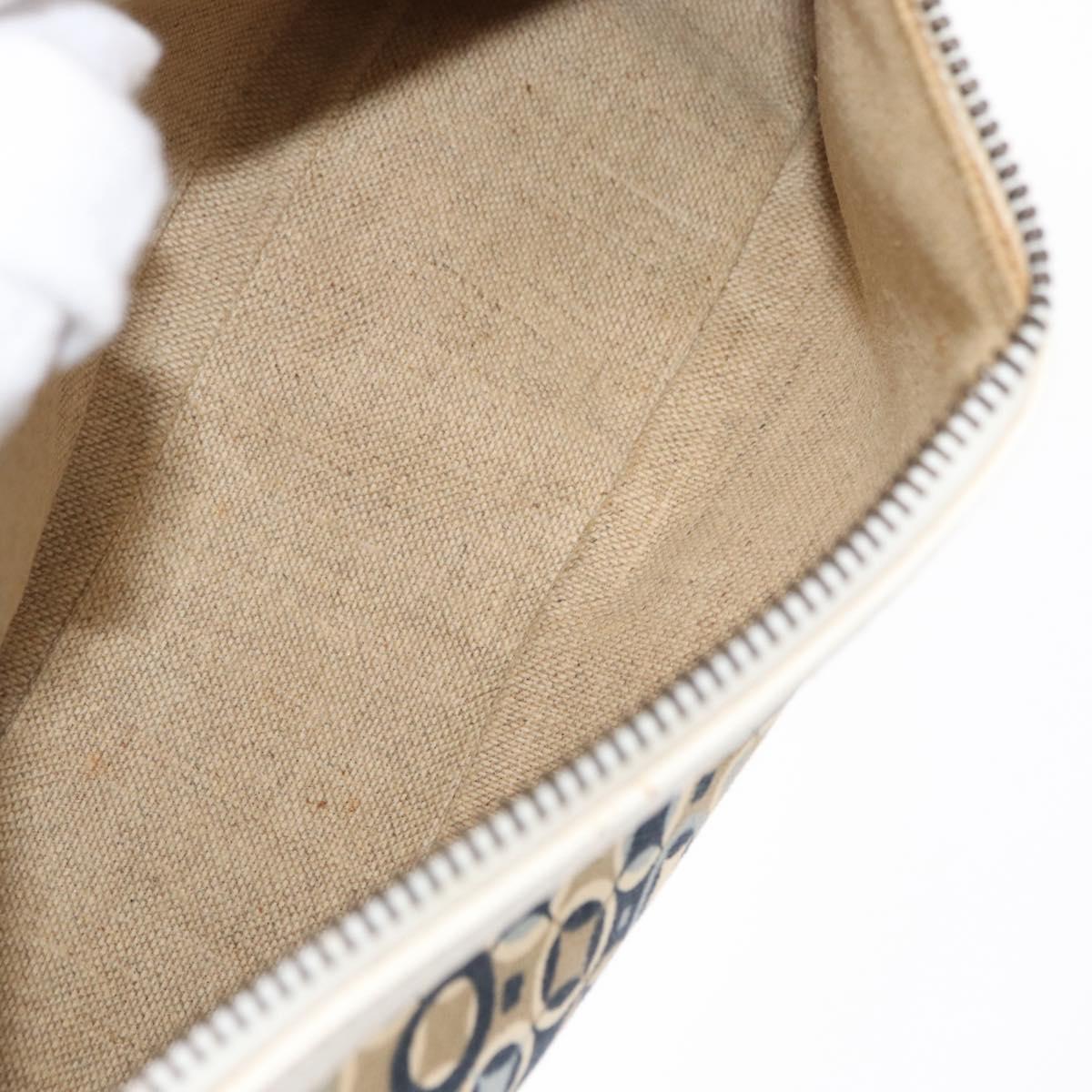 CELINE Accessory Pouch Canvas Navy Auth 154611