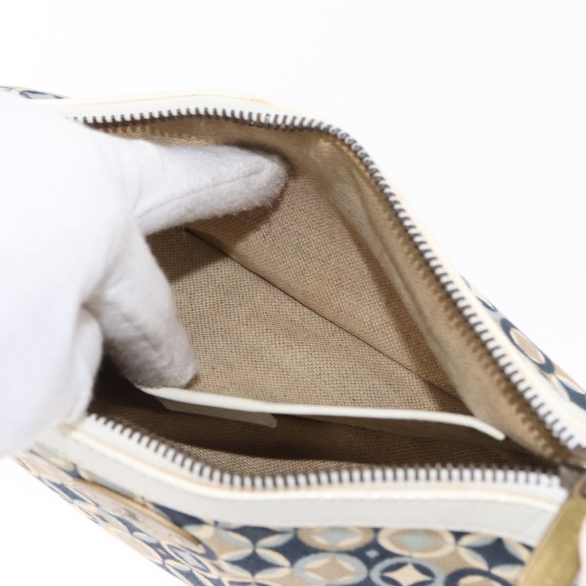 CELINE Accessory Pouch Canvas Navy Auth 154611