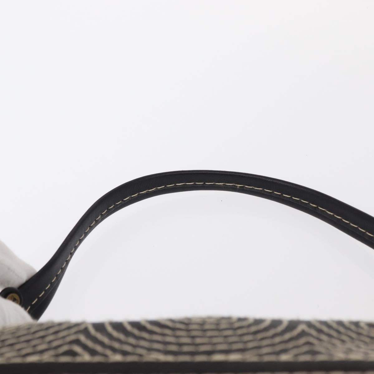 CELINE Accessory Pouch Canvas Brown Auth 154612V