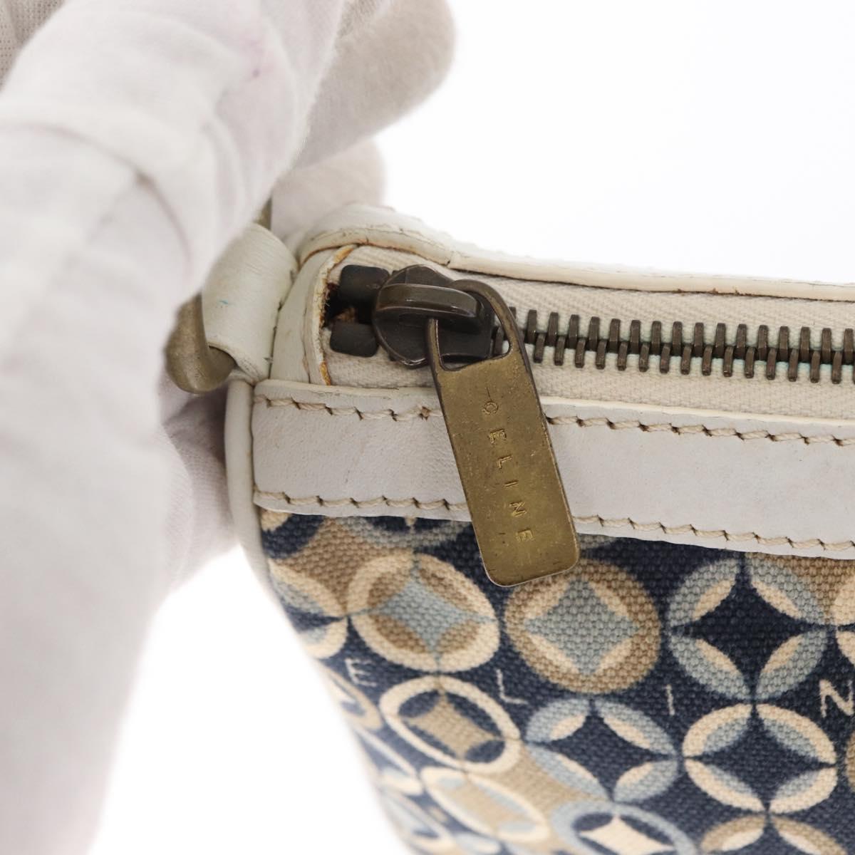 CELINE Accessory Pouch Canvas Navy Auth 154613