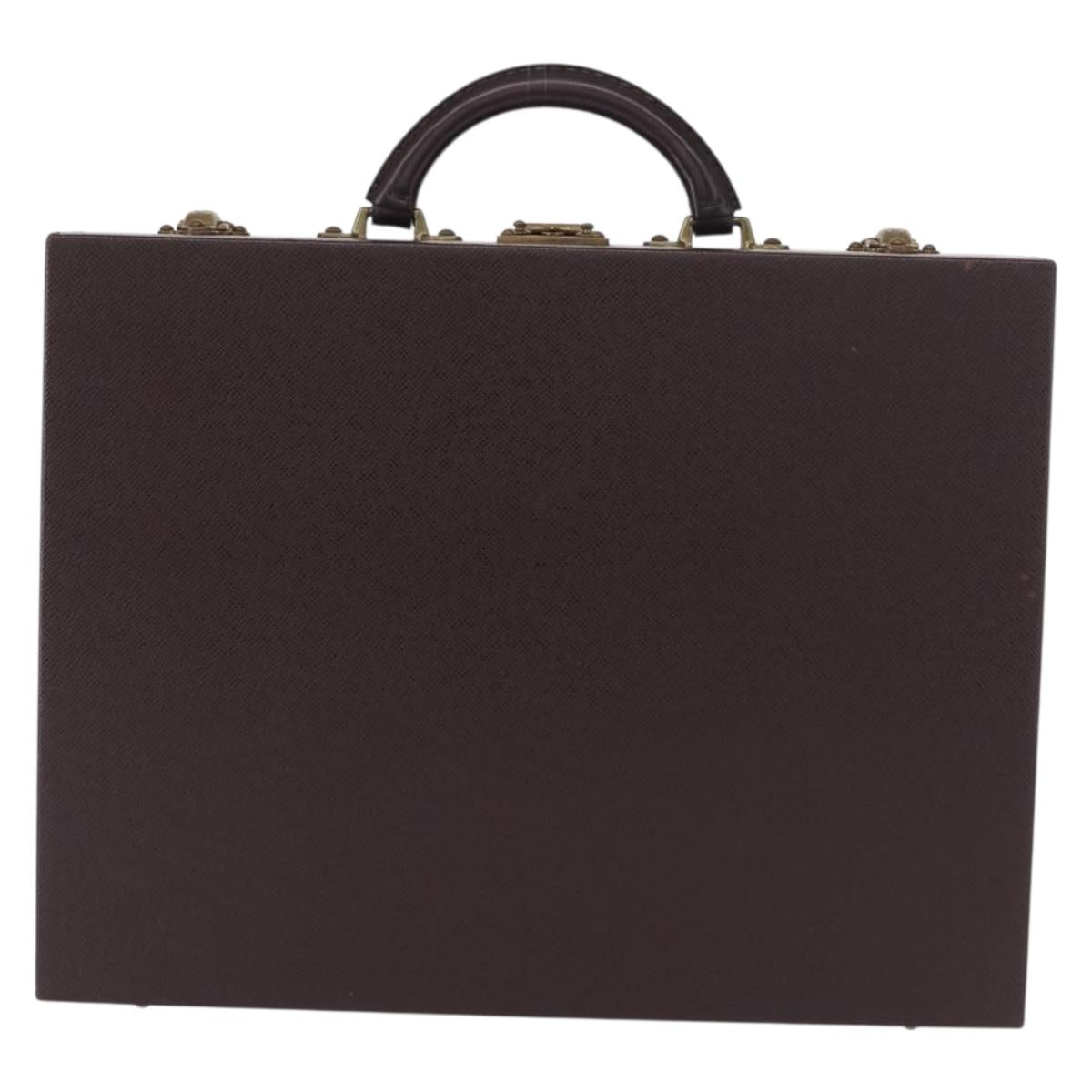 LOUIS VUITTON Taiga Briefcase Acajou LV Auth 154617