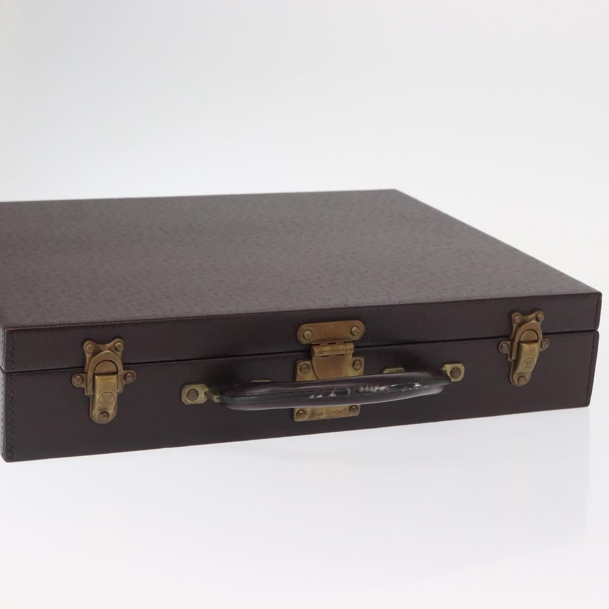 LOUIS VUITTON Taiga Briefcase Acajou LV Auth 154617