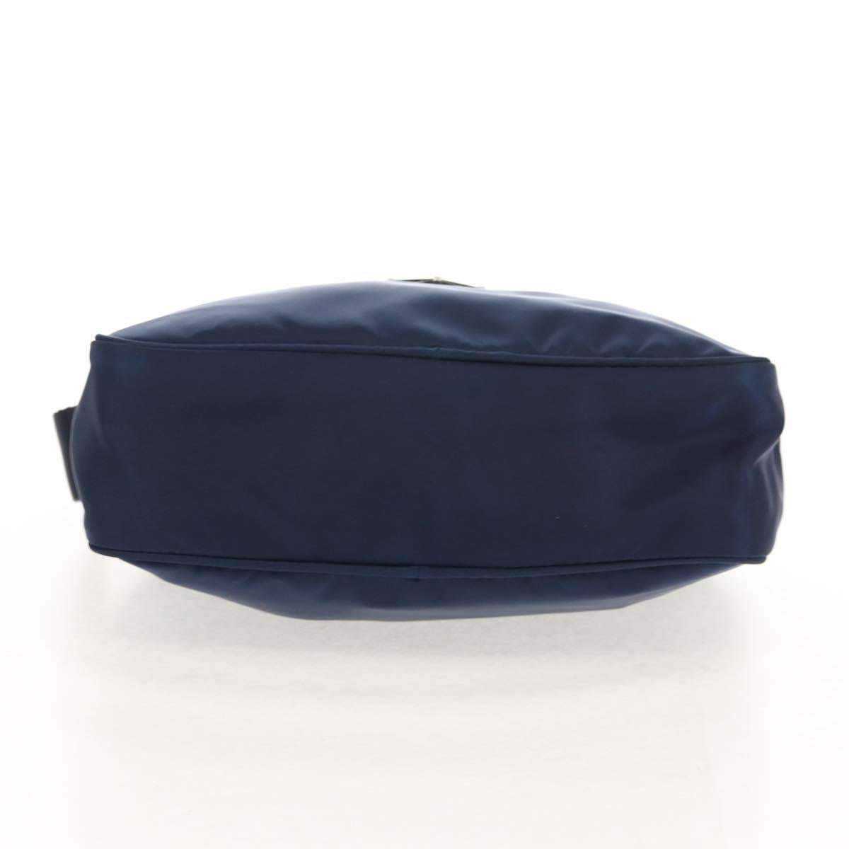 PRADA Shoulder Bag Nylon Navy Silver Auth 154621V