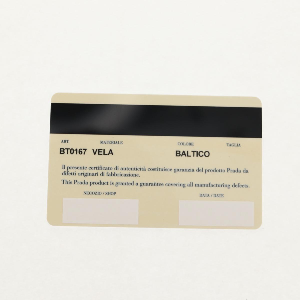 PRADA Shoulder Bag Nylon Navy Silver Auth 154621V