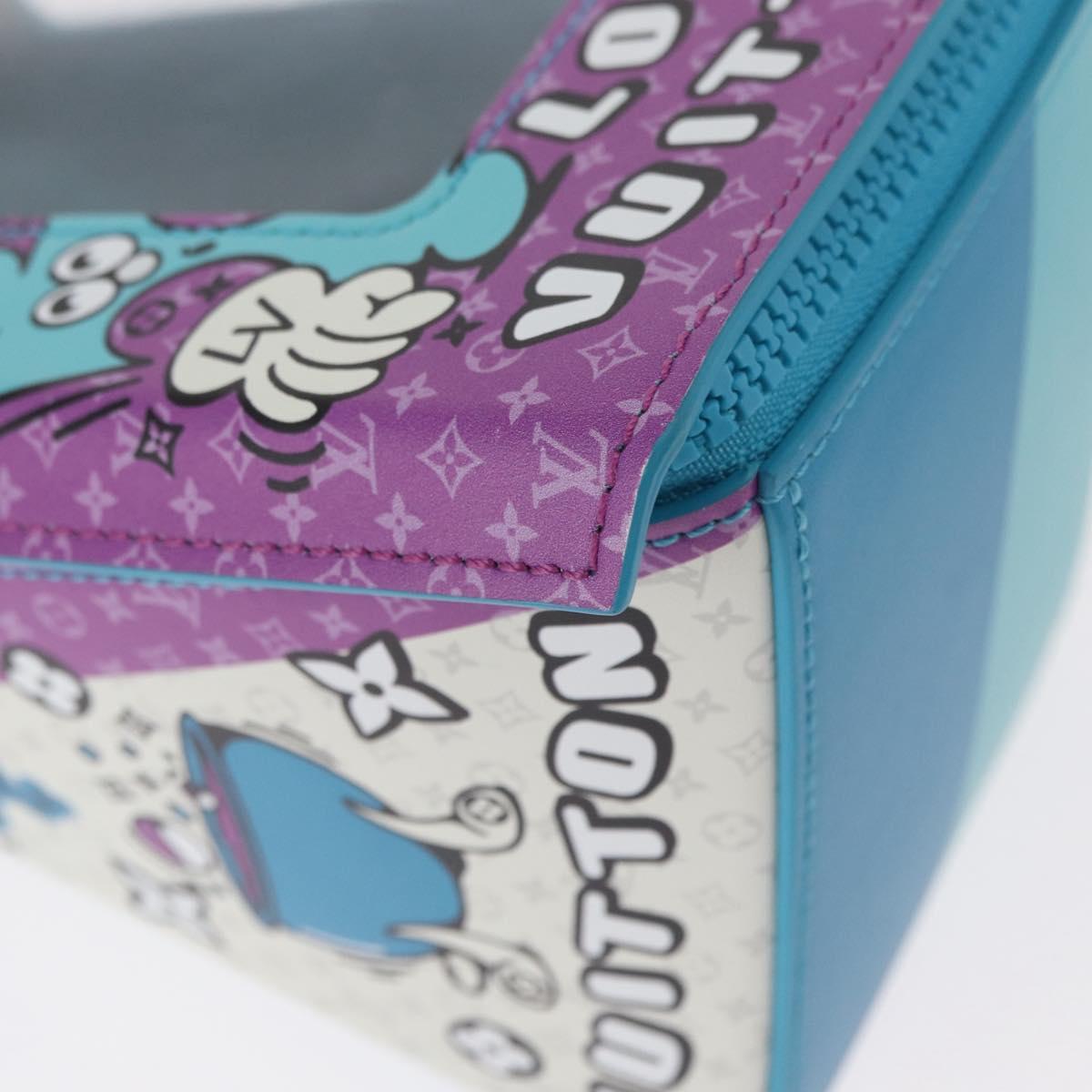 LOUIS VUITTON Monogram Sandwich Box Hand Bag Blue M82029 LV Auth 154627SM