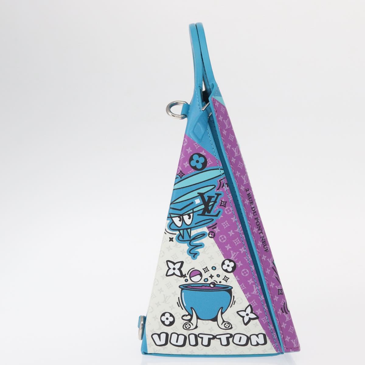 LOUIS VUITTON Monogram Sandwich Box Hand Bag Blue M82029 LV Auth 154627SM