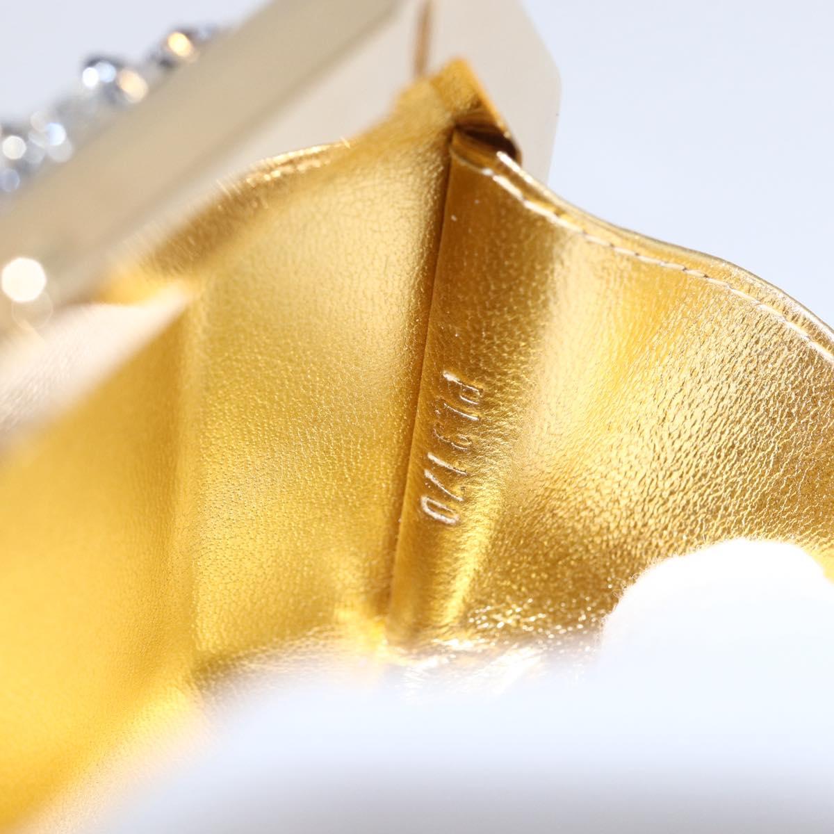 LOUIS VUITTON Beads Minodiere Shoulder Bag metal Gold LV Auth 154628SM