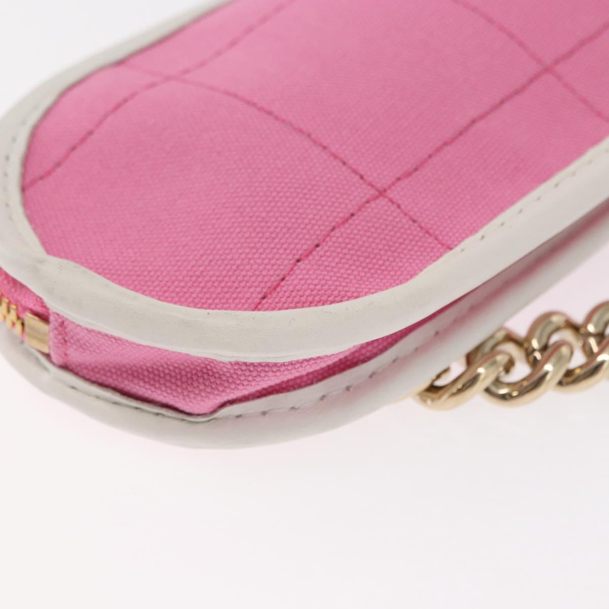 CHANEL Racket case Canvas Pink CC Auth 154633SM