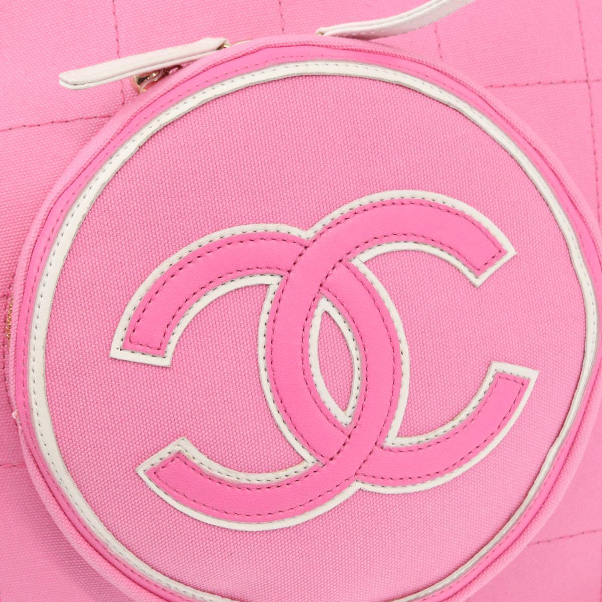 CHANEL Racket case Canvas Pink CC Auth 154633SM