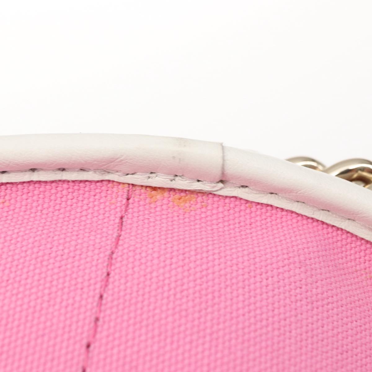 CHANEL Racket case Canvas Pink CC Auth 154633SM