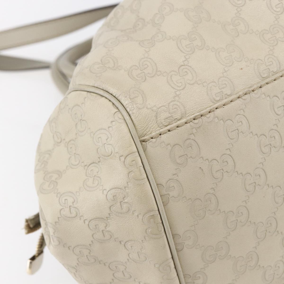GUCCI GG Canvas Guccissima Sukey Hand Bag 2way Ivory Gold 223974 Auth 154642