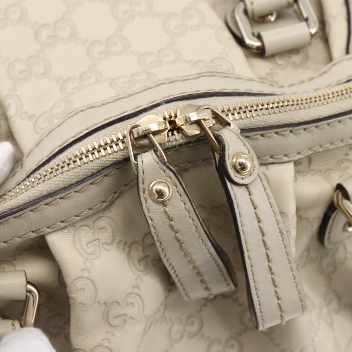 GUCCI GG Canvas Guccissima Sukey Hand Bag 2way Ivory Gold 223974 Auth 154642