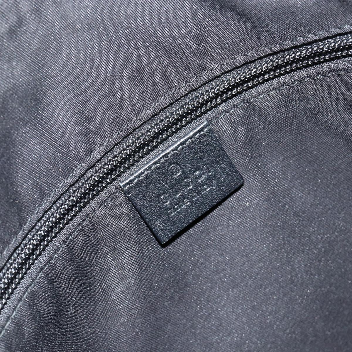 GUCCI GG Crystal Shoulder Bag Coated Canvas Navy Gold 145857 Auth 154643