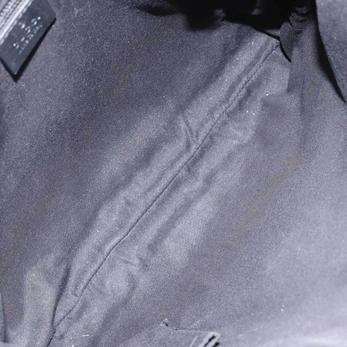 GUCCI GG Crystal Shoulder Bag Coated Canvas Navy Gold 145857 Auth 154643