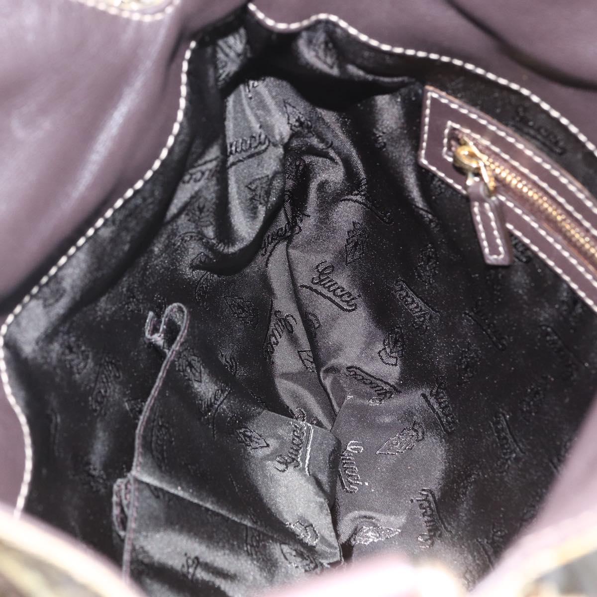 GUCCI GG Crystal Histeria Bag Coated Canvas 2way Beige Gold 203486 Auth 154644