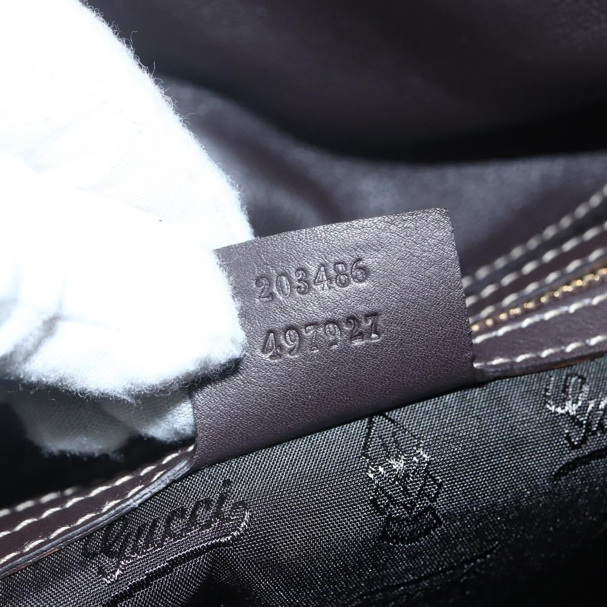 GUCCI GG Crystal Histeria Bag Coated Canvas 2way Beige Gold 203486 Auth 154644