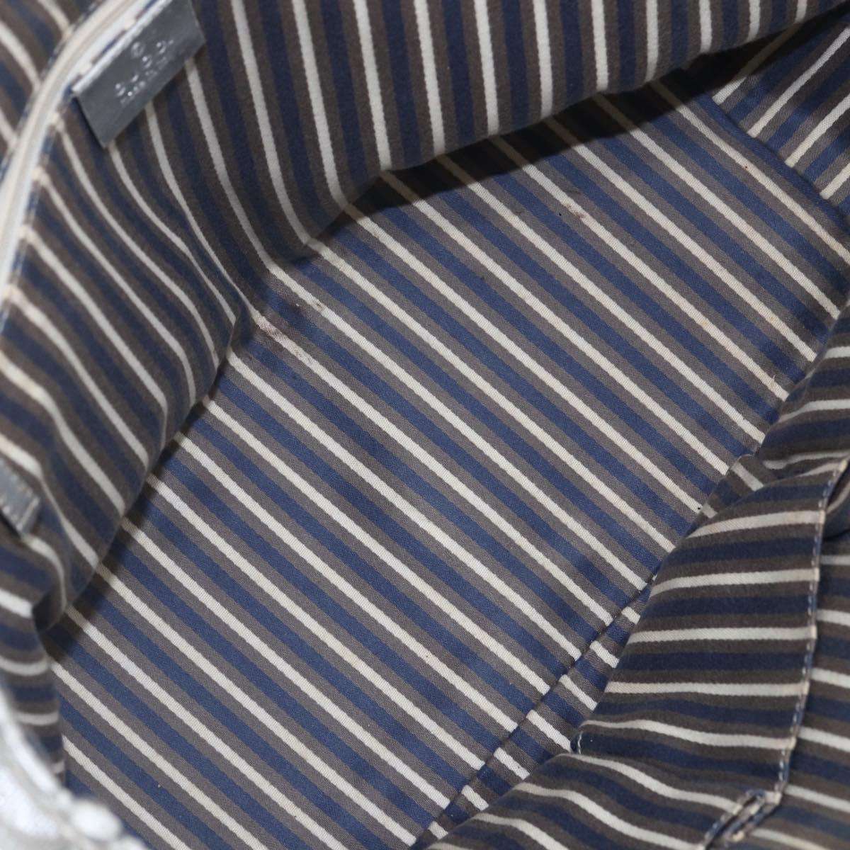 GUCCI GG Canvas Newbrit Tote Bag Silver Gold 169946 Auth 154645