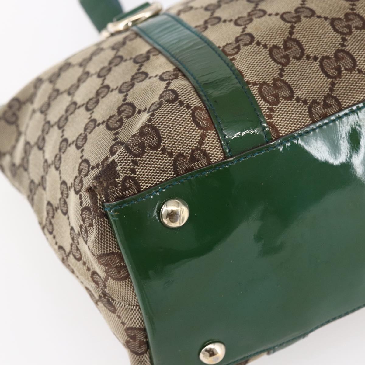 GUCCI GG Canvas Abbey Tote Bag Beige Gold 141470 Auth 154647