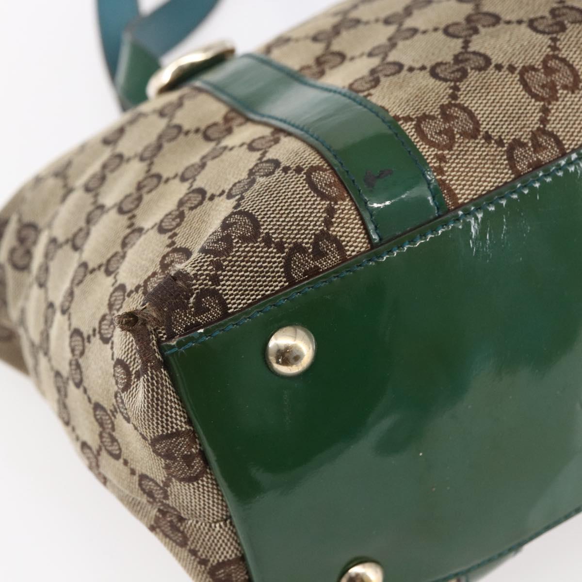 GUCCI GG Canvas Abbey Tote Bag Beige Gold 141470 Auth 154647