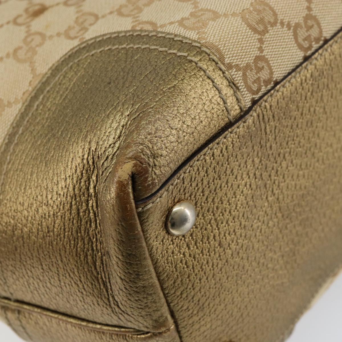 GUCCI GG Canvas Pretty Tote Bag Beige 181779 Auth 154651