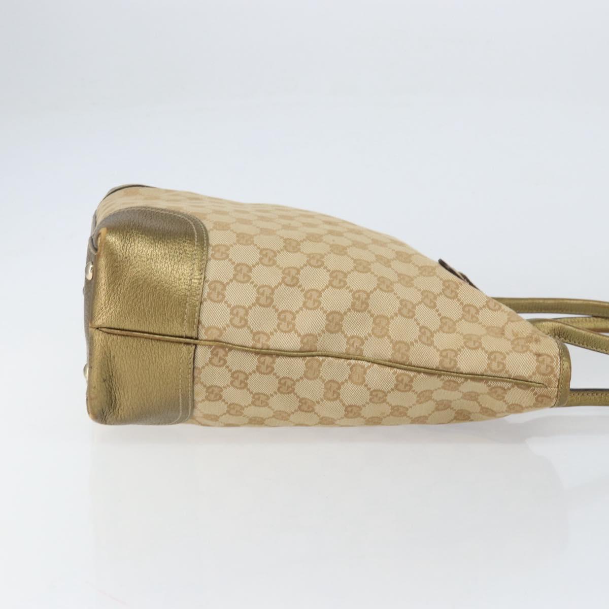 GUCCI GG Canvas Pretty Tote Bag Beige 181779 Auth 154651