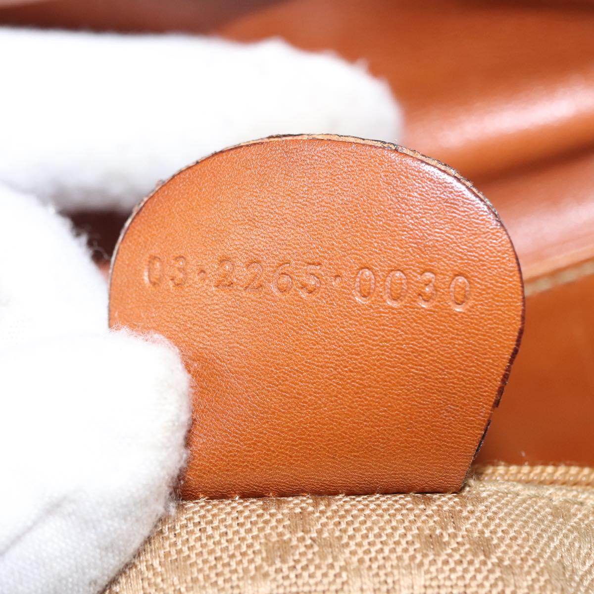 GUCCI Bamboo Backpack Leather Brown Gold Auth 154653