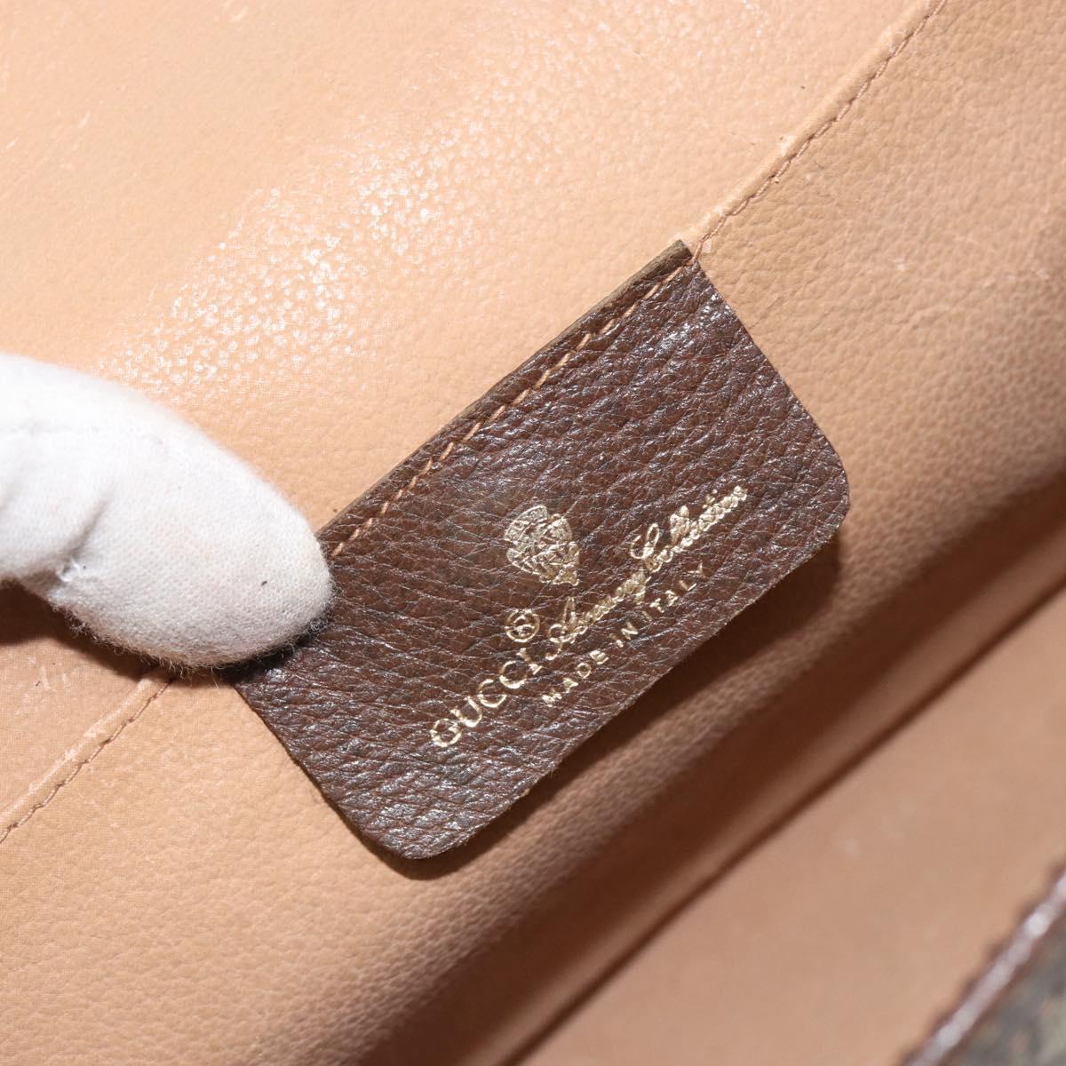 GUCCI GG Supreme Web Sherry Line Clutch Bag PVC Red Beige Auth 154661