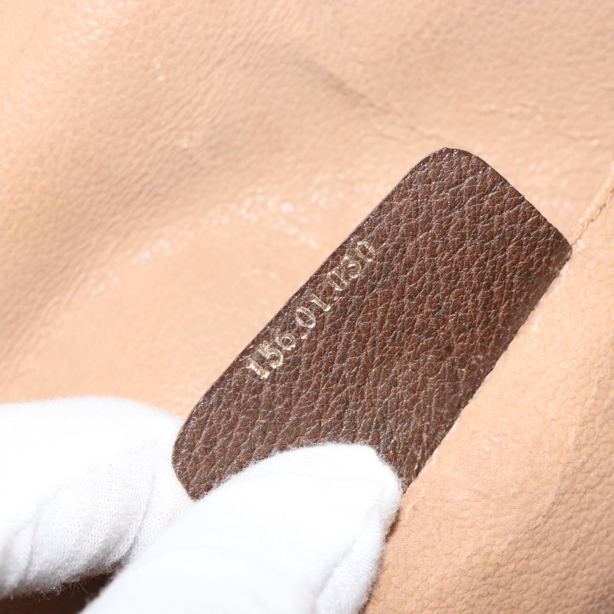 GUCCI GG Supreme Web Sherry Line Clutch Bag PVC Red Beige Auth 154661