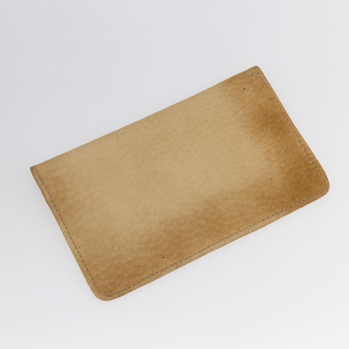 GUCCI Shoulder Bag Leather Beige Gold Auth 154663